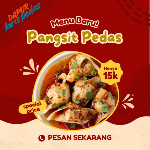 Dapur laris pedas | pangsit goreng pedas | chili oil extra pedas gurih enak