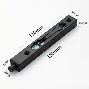 6/8 Inches Stainless Steel Door Flush Bolt Concealed Sliding Bolt Lock Fireproof French Door Latch