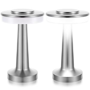 Portable Bar Table Lamp for Indoor/Outdoor4000mA Battery Rechargeable Cordless LED Table LampTouch 3 Colors Crystal Lantern Lamp for Living Room/Bedroom/Tabletop/Bar/Café/Camping Dining Room Decoration Ambient Light Portable Camping Lamp