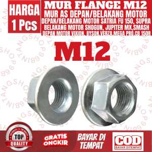 MUR LOCK MUR FLANGE / MUR AS DEPAN BELAKANG MOTOR HONDA YAMAHA NINJA UKURAN M12M14M16