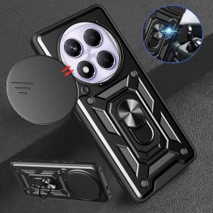 Armor Funda For Xiaomi Poco X7 5G Slide Camera Protect Case For Pocox7 Pocco Poko Little X7 X 7 7X 5G Car Magnetic Holder Cover