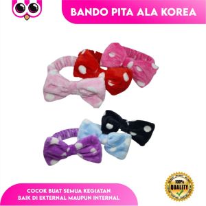 BANDO PITA ALA KOREA / BANDANA AKSESORIS RAMBUT WARNA