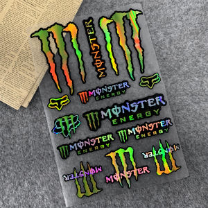 Laser Monster Energy Motorcycle Stickers Magic Claw Helmet Decals Waterproof Motocross Decals