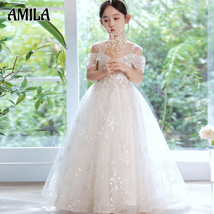 Váy đầm dạ hội công chúa thiết kế cao cấp tay viền đính ngọc cho bé gái  4-15t KD042 | Shopee Việt Nam