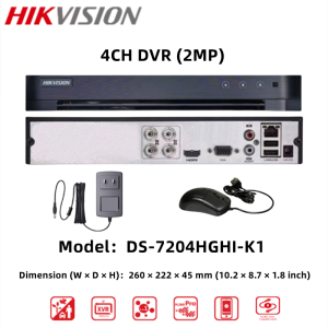 Hikvision DVR 4 Channne 8 Channel H.265+/H.265 Video Compression Motion Detection Digital Video Recorder For CCTV Camera