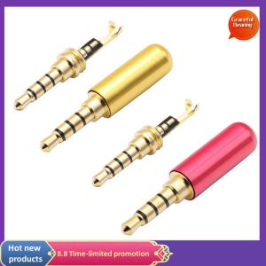 Graceful Headphone Jack Male Plug 3.5mm Audio Connector 4 Poles Headphone Jack Audio Male Plug Jack Adapter Stereo Connector Headphone Repair Cable Solder Wire DIY