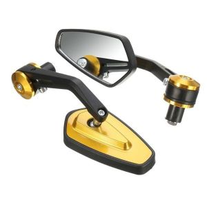 กระจกแต่งปลายแฮนด์ 5 เหลี่ยม กระจกสีขาวใส มอเตอร์ไซค์ มีให้เลือก4สี 1คู่  SH-5213