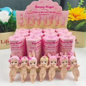 2025 New Angel Cherry Blossom Blind Box Standting Sakura Rabbit Surprise Tideplay Toy Doll Handmade Lucky Mascot Gift Mystery Boxes