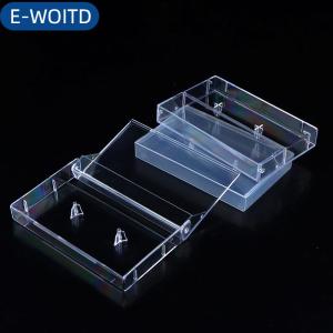 E-WOITD 1 cái hộp Băng Cassette hộp đựng trong suốt Hộp Băng trống ghi âm từ tính hộp chống bụi