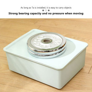 【New Arrival】 4Pcs Mini Adhesive Wheels Stainless Steel Sticky Pulley 360 Degree Swivel for Trash Can Storage Box Small Furniture