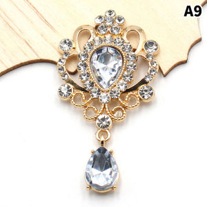 Hmeme 32x60MM for Needlework Rhinestone Button Hair Manualidades Accessories Diy Flat back Brooch Jewelry Accessories