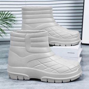 Lightweight MenS Fishing Boots Anti-Slip Wateproof Rubber Boots Deep Tread Rain Boots For Fishing MaleS Working Water Shoes