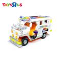 Philippine Jeepney 5 inch Die-cast Pull Back Action Vehicle (White). 