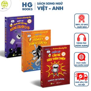 Bộ 3 tập Sách Nhật ký Cậu Bé Siêu Thân Thiện - phiên bản Song ngữ Việt-Anh thuộc Series Nhật Ký Chú Bé Nhút Nhát Wimpy Kid