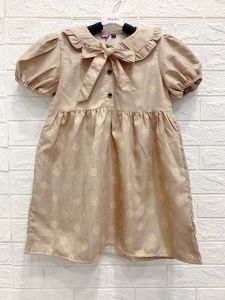 DRESS ANAK PITA LEHER UMUR 4 - 16 TAHUN BAHAN BABY CODORAY MOTIF FREE ONGKIR CASHBACK BISA COD