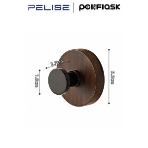 Pelise Walnut Wood Door Hook Strong Wall-Mounted Suction Cup Hooks Punch Free Towel Hooks