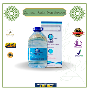Air Zam Zam Galon 5 Liter Barcode Non Barcode Asli Mekah Siap Minum