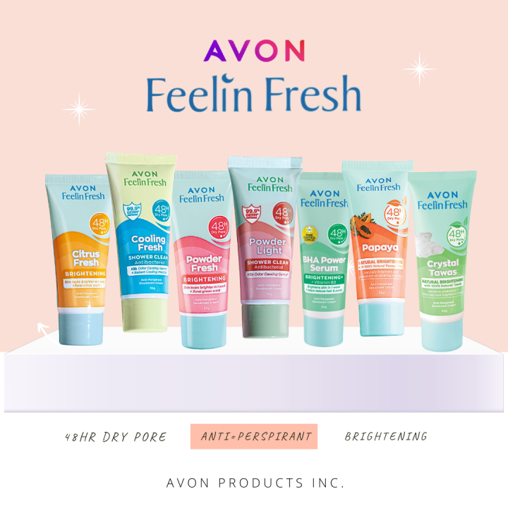 Avon Feelin Fresh QUELCH DEODORANT CREAM 55 Grams (New Packaging Two