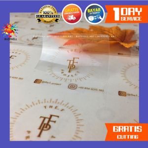 SPV 4 5-15 Cetak Stiker Custom Vinyl Transparan Persegi Label Makanan Print Sticker Kemasan Termurah