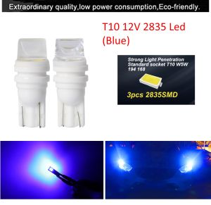 Waterproof Ceramics T10 W5W Led Bulb Position light License plate light Indoor light the width light
