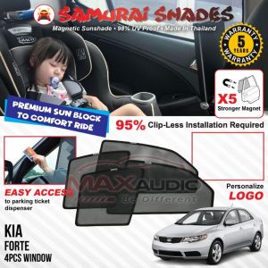 KIA FORTE X5 MAGNET KUAT Sunshade SAMURAI SHADES Magnetik Sun Shade Pelindung Matahari Kereta [FREE🎁]