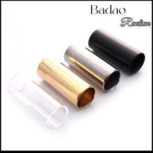 Badao 60mm กีตาร์สไลด์บาร์สแตนเลสโลหะ/กระจกนิ้วสไลด์สำหรับอูคูเลเล่