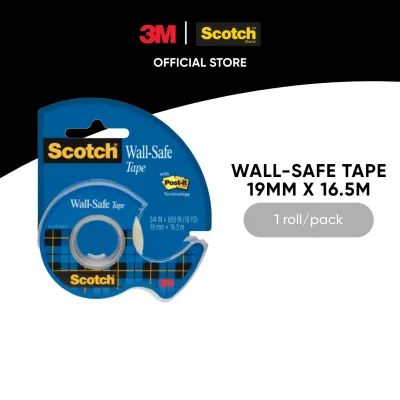 3M™ Scotch® Wall Safe Tape With Dispenser 1 roll/pack 19 mm x 16.5 m For office school & art purposes