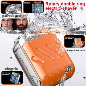 Mens portable high speed shaver electric shaver super clean new style beard shaver mini portable travel double head shaver rechargeable waterproof beard trimmer small body big energy