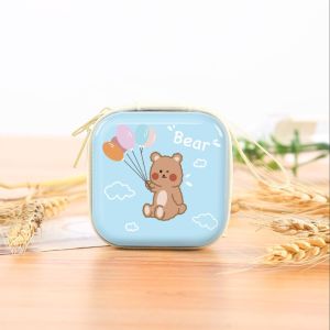 ASRV Charming Flamingo Design Square Coin Purse for Kids Cute Zipper Handbag