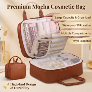 Large Capacity Makeup Bag Portable Cosmetic Organizer Handbag Travel Toiletry Bag for Women