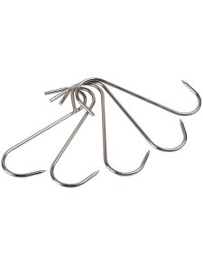 สแตนเลสหนาพิเศษ 4 มม. ตะขอแหลม ตะขอเหล็กแขวน ไก่เป็ด ปลา ไข่ ตะขอสแตนเลส ตะขอรูปตัว S ตะขอชี้สแตนเลส