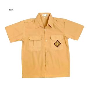 Seragam Pramuka Anak Sekolah SD SMP SMA Lengan Pendek Bahan Oxford Tidak Kaku