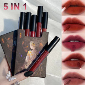 5PCS/Set Waterproof Lip Tint Set / Velvet Matte Lipstick / Long Lasting Lip Gloss Set Makeup
