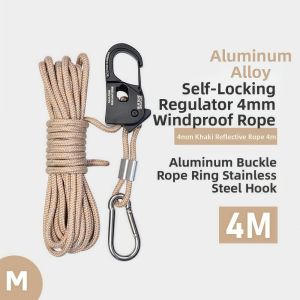 PLLEWY Aluminum Alloy Tent Rope Tensioner Stainless Steel 2-10mm Self Lock Rope Adjuster High Quality Portable Tarp Tightener Outdoor Tool