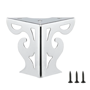 Black Iron Furniture Legs with Modern Hollows Out Styles Metal Legs Simple Installs for Sofa Cabinet & Table
