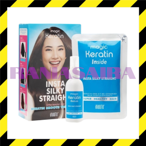 INAURA Magia Insta Silky Straight 120ml Pelurusan Rambut Alami Lembut Treatment Smoothing Keratin