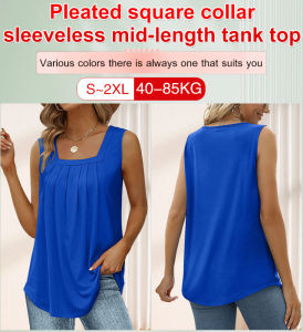 Fatai MidLength Vest Solid Color Loose Fashion Casual Pleated Tuxedo Top