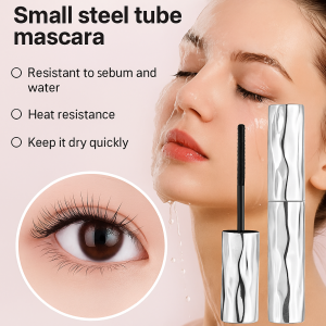 [Enlarge Your Eyes]Small Steel Tube Mascara Long Lasting Waterproof Curling Lengthening No Smudging Natural Looking Eyelashes All Day Long