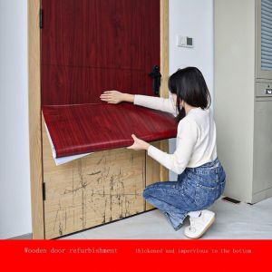 90x210cm สติ๊กเกอร์ติดประตู ไม้ กาว กันน้ำ หนา โครงไม้เทียม เปลี่ยนวอลเปเปอร์ประตูไม้เก่า One