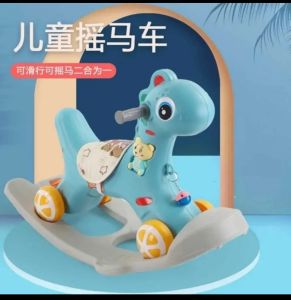 Jollybee Kids Rocking Horse Rider Push Car 2 In 1 Multifunctional Pony Rocking Horse for Toddlers Balance Balance Board