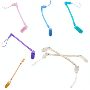 Happily Baby Pacifier + Pacifier Chain 2pcs Food Grade Pacifier 0 To 6 Months High Stretch Pacifier Chain Holder