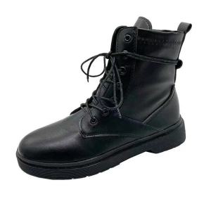 F66 British style lace up flat high Martin boots