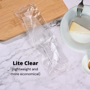 HWx Plastic Serrated Cake Pastry Cutting and Serving Knife Individual Packed Food Grade Plastic Assorted Matte Color (Black/Pink/Clear/Blue/Sky Blue/Beige/Green)