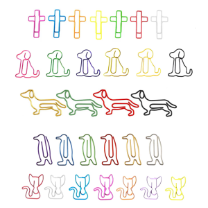 100 Pcs Lovely Animal Bookmarks Decorative Paper Clips Dogs Shaped Paper Clips Office School Supplies