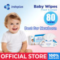 Indoplas Antibacterial Disinfectant Baby Wipes 80 Tender sheets pack of 10 FDA Approved. 