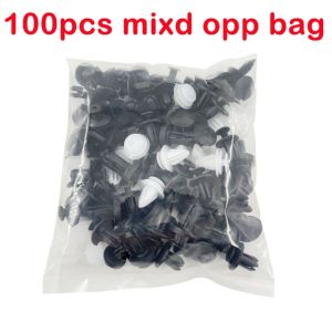 [With Box]100 PCS Car Retainer Black expanding screw Auto Fastener Clip Mixed Car Fender Panel Plastic Rivet Fasteners Push Pin Clips Car Bumper Clip 6 Size Rivet Clips