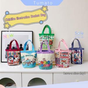 Tumato Bình thường vải xô Túi tote phụ nữ túi xách phim hoạt hình in ăn trưa Túi shopper túi trường Túi