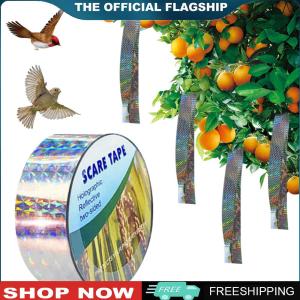 [LEAZEN]เทปกันนกสะท้อนแสง 4.8ซม. x 50ม. สำหรับสวนและพื้นที่กลางแจ้ง ป้องกันนกและแมลงด้วยเทปสะท้อนแสงสองด้าน
