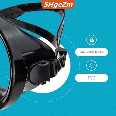 [COD] SHgeZm Hình bầu dục Ống thở lặn mặt nạ spearfishing mặt nạ tầm nhìn toàn cảnh rộng Scuba Kính Tempered Glass ống kính lặn kính cho người lớn