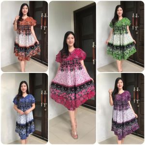Daster Batik - Daster Jumbo - Daster Payung - Daster Busui Friendly Bahan Halus Rayon Grade A